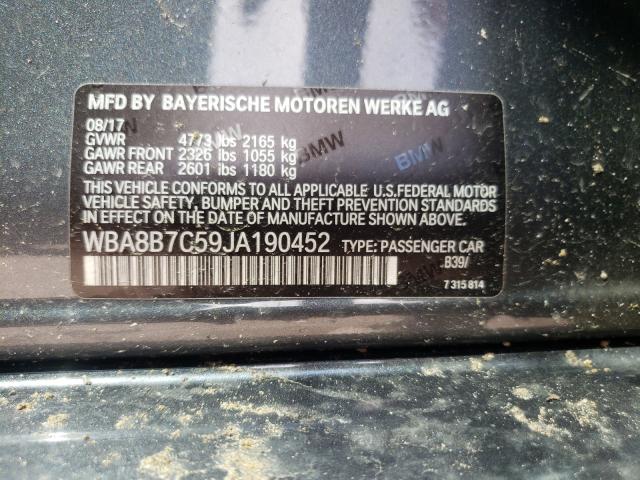2018 BMW 340 XI WBA8B7C59JA190452