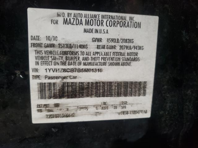 2011 MAZDA 6 S 1YVHZ8CB7B5M01310