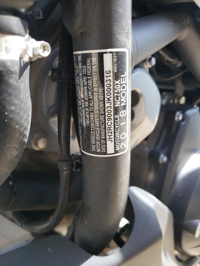 2018 HONDA NC750 X JH2RC9003JK000316