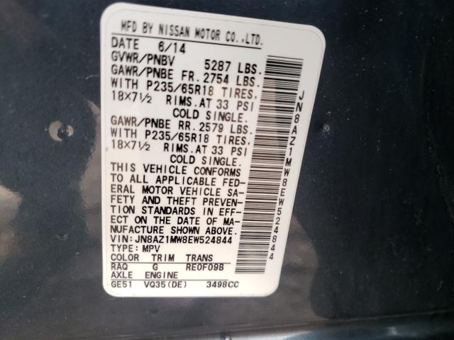 2014 NISSAN MURANO JN8AZ1MW8EW524844