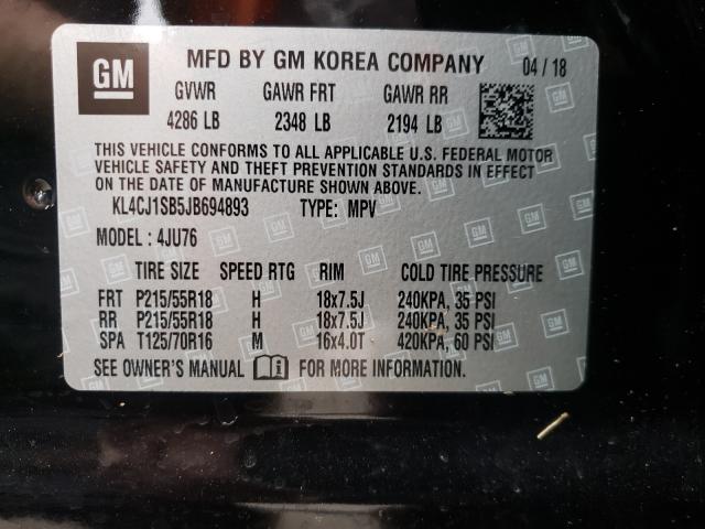 2018 BUICK ENCORE SPO KL4CJ1SB5JB694893