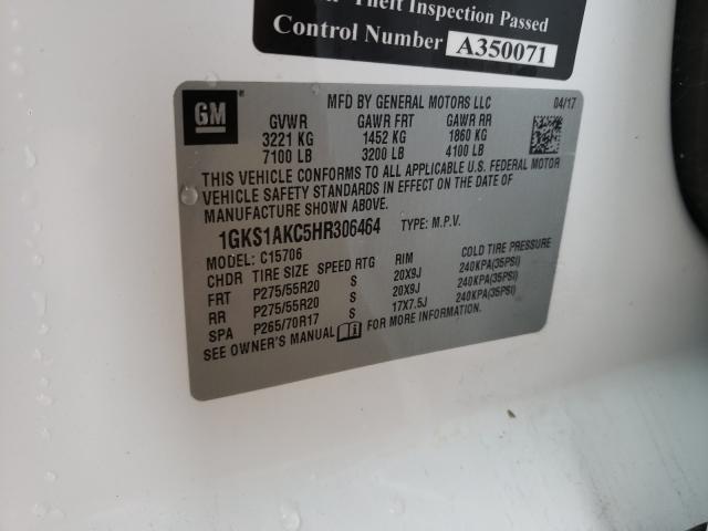 2017 GMC YUKON SLE 1GKS1AKC5HR306464