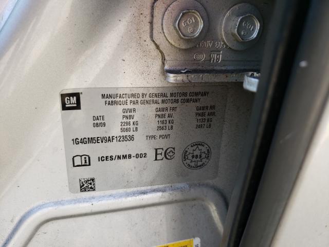 2010 BUICK ALLURE/LAC 1G4GM5EV9AF123536