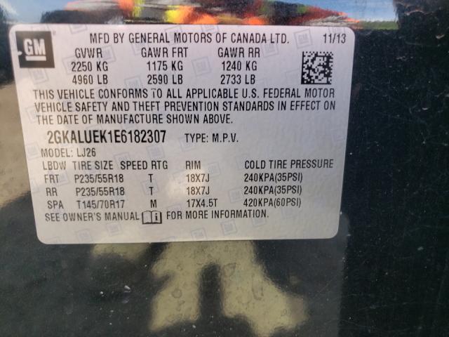 2014 GMC TERRAIN DE 2GKALUEK1E6182307