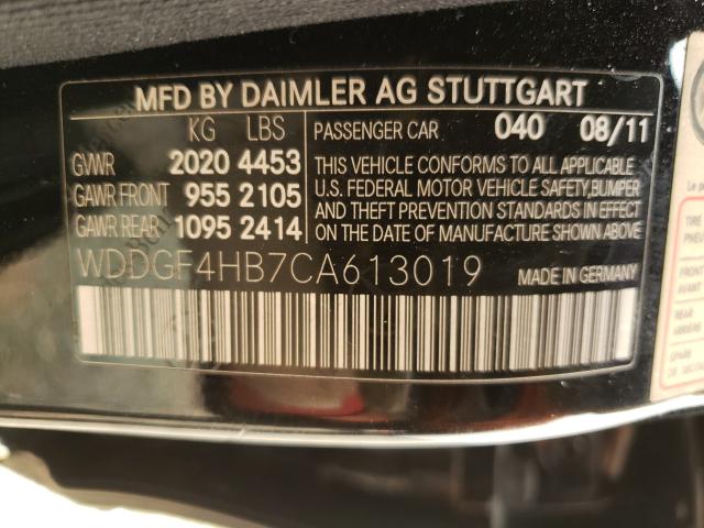 2012 MERCEDES-BENZ C250 WDDGF4HB7CA613019