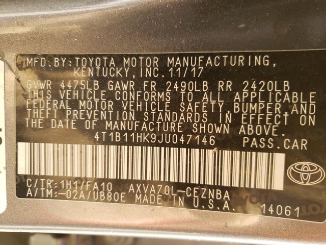 2018 TOYOTA CAMRY LE A 4T1B11HK9JU047146