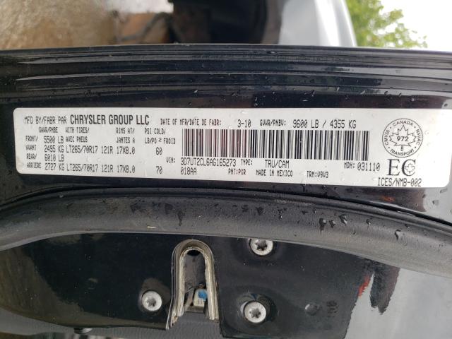 2010 DODGE RAM 2500 3D7UT2CL6AG165273