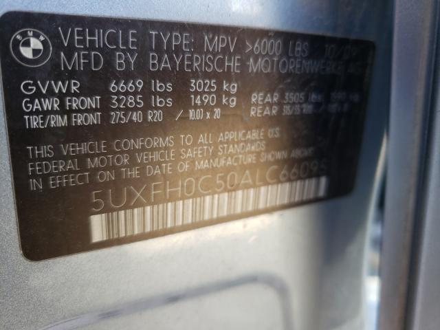 2010 BMW X6 HYBRID 5UXFH0C50ALC66095