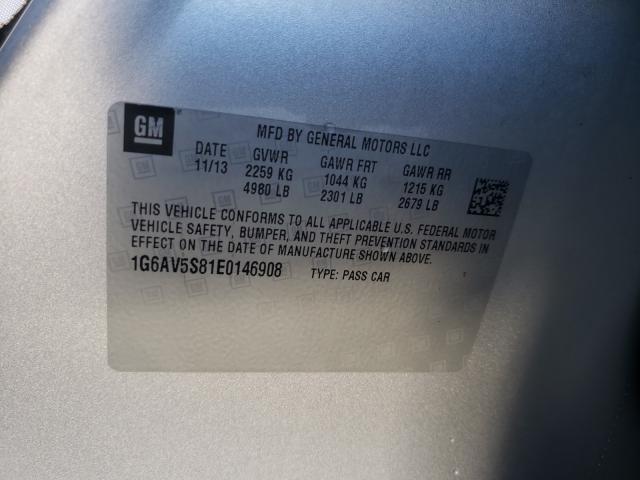 2014 CADILLAC CTS VSPORT 1G6AV5S81E0146908