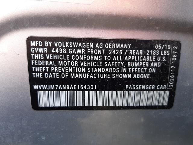 2010 VOLKSWAGEN PASSAT KOM WVWJM7AN9AE164301