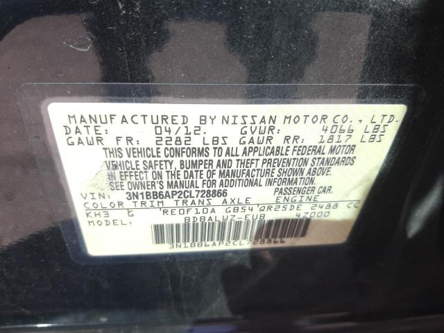 2012 NISSAN SENTRA SE- 3N1BB6AP2CL728866