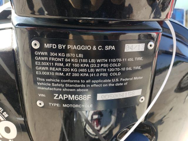 2013 VESPA LX 150IE ZAPM688F0D5004158