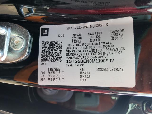 2021 GMC CANYON ELE 1GTG5BEN0M1190902