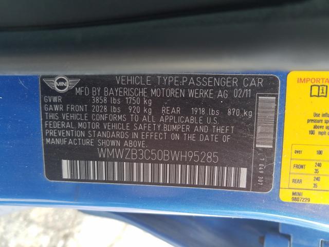 2011 MINI COOPER COU WMWZB3C50BWH95285