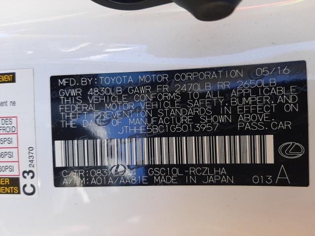 2016 LEXUS RC 350 JTHHE5BC1G5013957