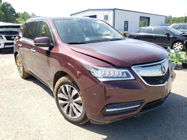 Salvage cars for sale from Copart Shreveport, LA: 2016 Acura MDX Techno