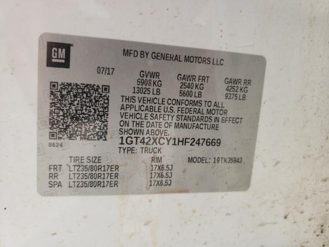 2017 GMC SIERRA K35 1GT42XCY1HF247669