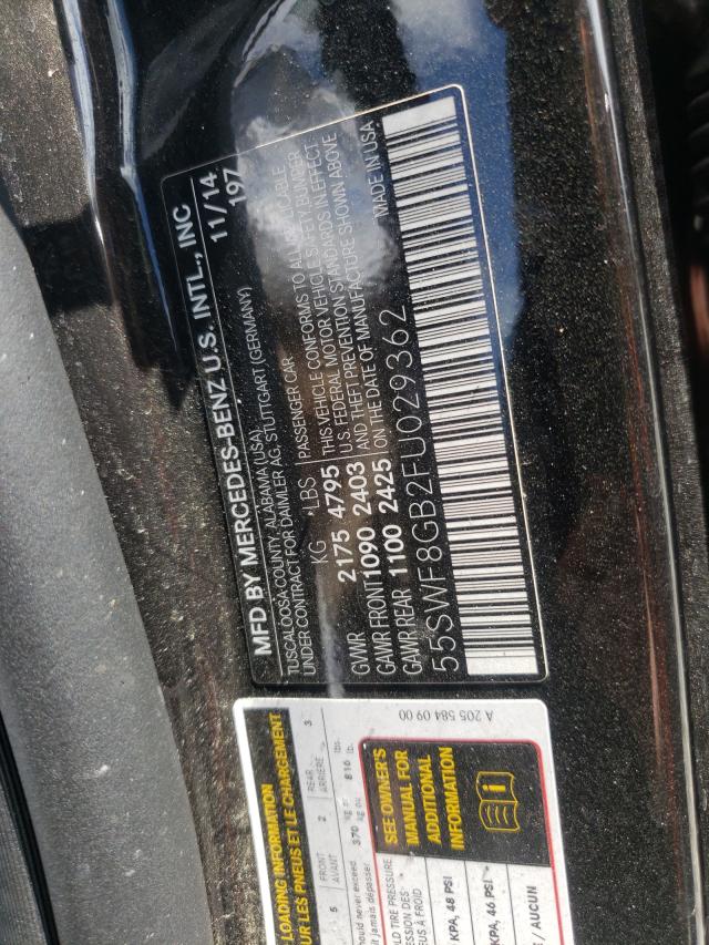 2015 MERCEDES-BENZ C 63 AMG 55SWF8GB2FU029362