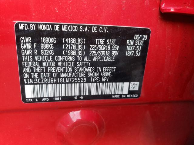 2020 HONDA HR-V SPORT 3CZRU6H18LM725529