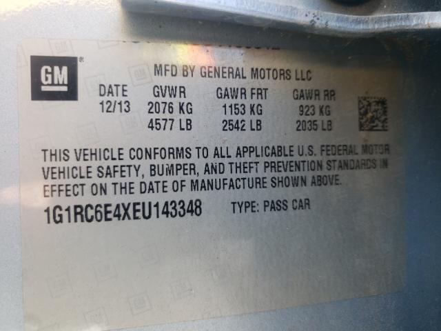 VIN 1G1RC6E4XEU143348 2014 Chevrolet Volt no.10