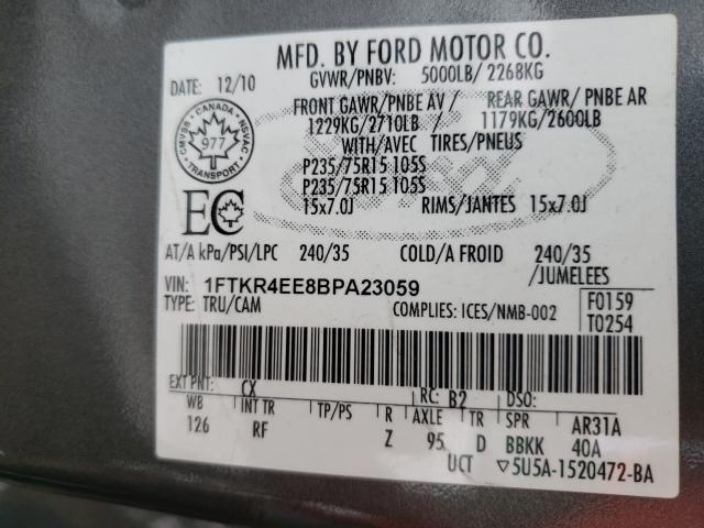 2011 FORD RANGER SUP 1FTKR4EE8BPA23059