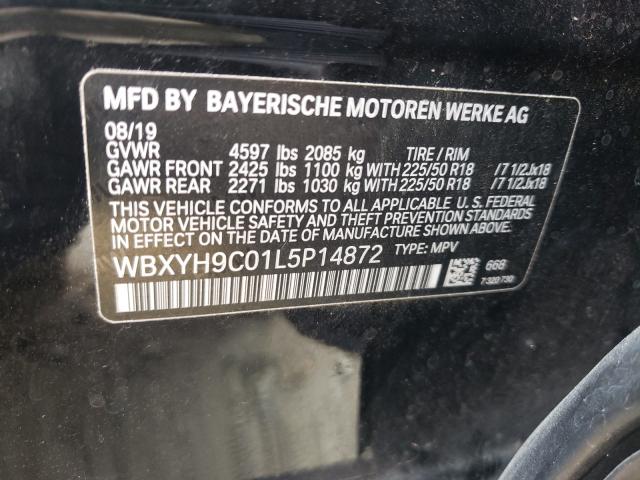 2020 BMW X2 SDRIVE2 WBXYH9C01L5P14872