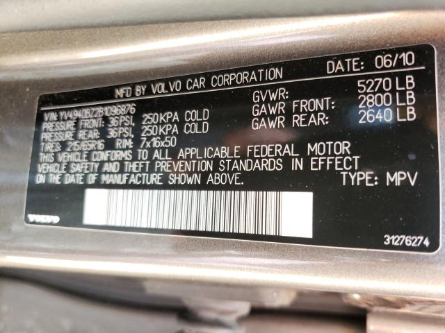 2011 VOLVO XC70 3.2 YV4940BZ2B1096876