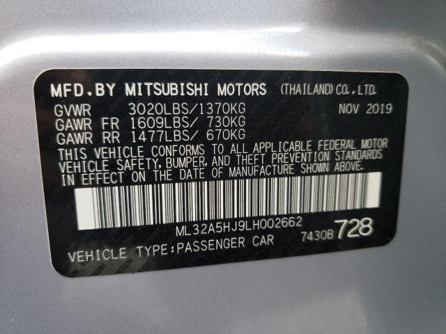 2020 MITSUBISHI MIRAGE LE ML32A5HJ9LH002662