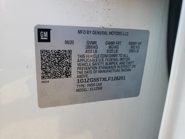 2020 CHEVROLET MALIBU RS 1G1ZG5STXLF128201