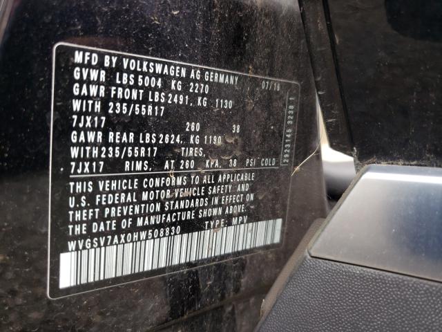 2017 VOLKSWAGEN TIGUAN WOL WVGSV7AX0HW508830