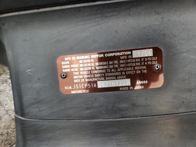 2006 SUZUKI AN650 K3 JS1CP51A062101222