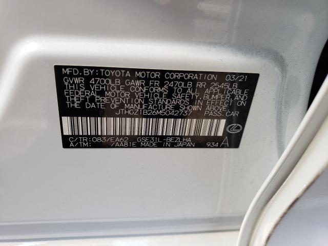 2021 LEXUS IS 350 F-S JTHGZ1B26M5042737