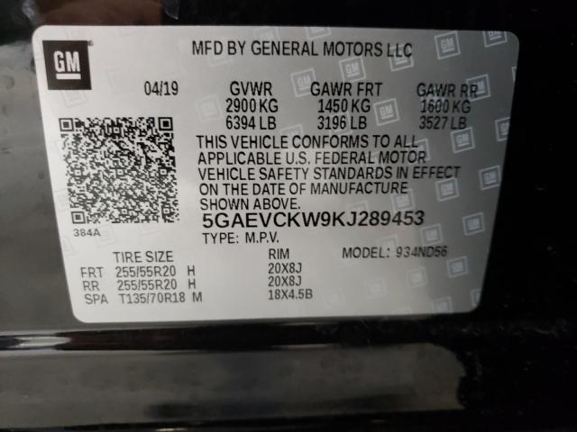 2019 BUICK ENCLAVE AV 5GAEVCKW9KJ289453