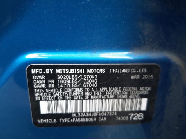 2015 MITSUBISHI MIRAGE DE ML32A3HJ8FH047374