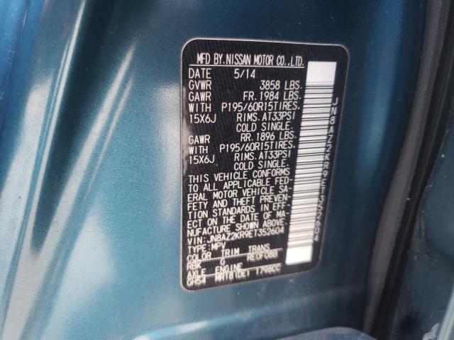 2014 NISSAN CUBE S JN8AZ2KR9ET352604