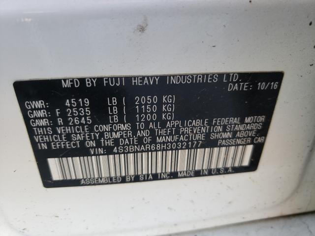 2017 SUBARU LEGACY SPO 4S3BNAR68H3032177