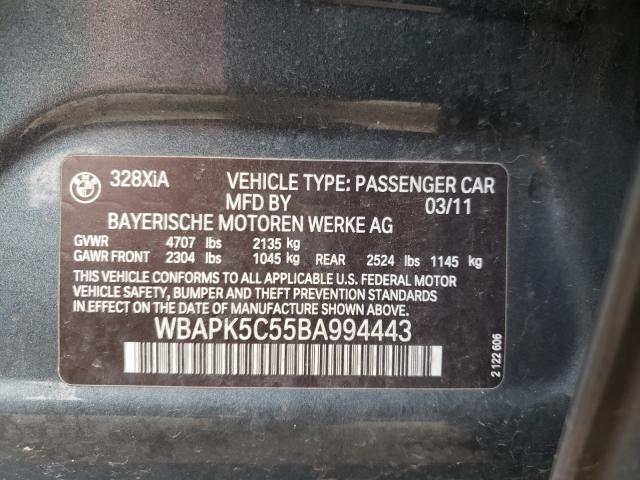 2011 BMW 328 WBAPK5C55BA994443
