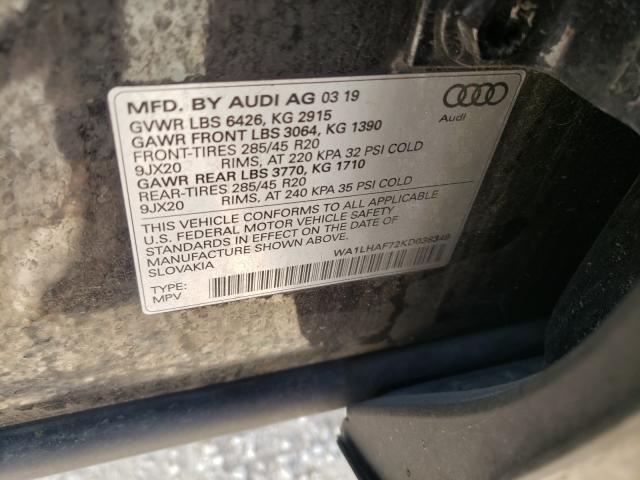 VIN WA1LHAF72KD038349 2018 Audi Q7, Premium Plus no.10