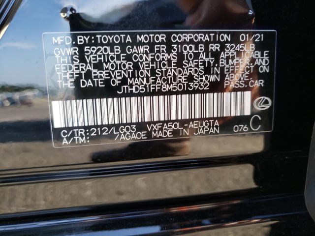 2021 LEXUS LS 500 BAS JTHD51FF8M5013932