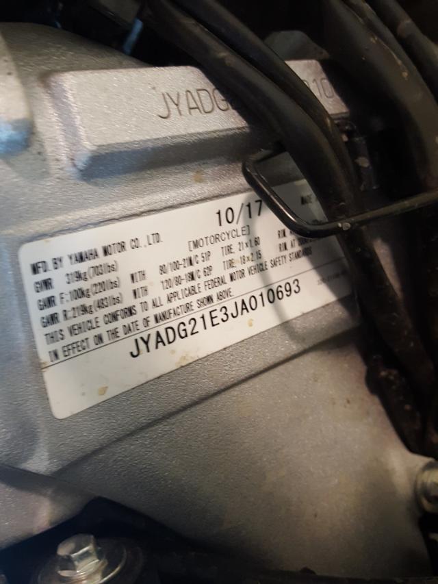 2018 YAMAHA WR250 R JYADG21E3JA010693