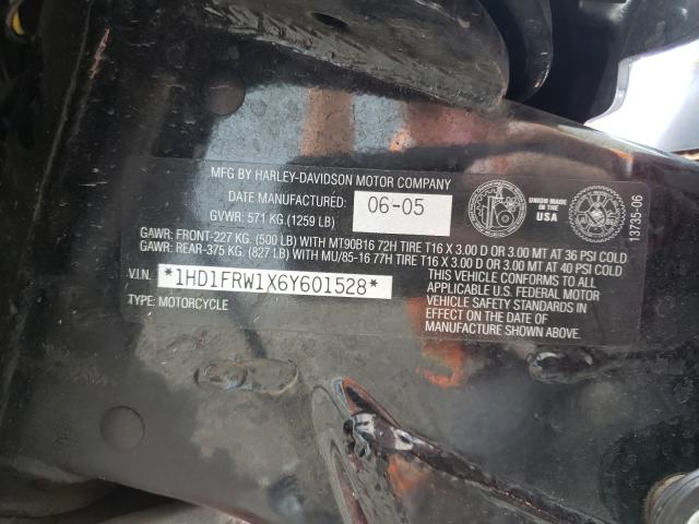 2006 HARLEY-DAVIDSON FLHRCI 1HD1FRW1X6Y601528