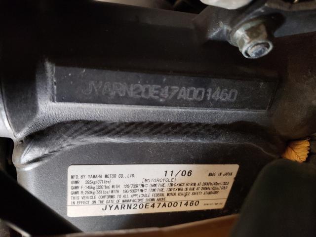 2007 YAMAHA YZFR1 JYARN20E47A001460