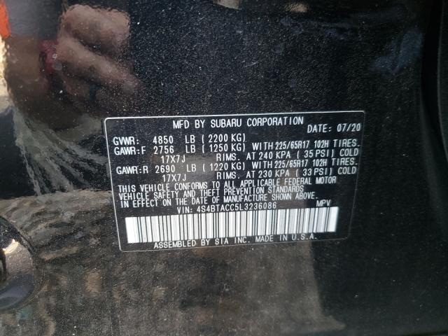 2020 SUBARU OUTBACK PR 4S4BTACC5L3236086