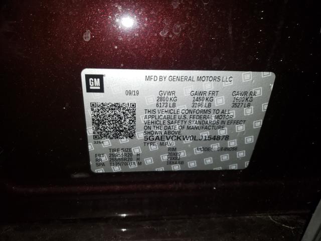 2020 BUICK ENCLAVE AV 5GAEVCKW0LJ154878