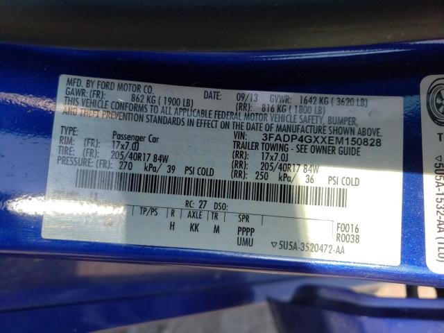 2014 FORD FIESTA ST 3FADP4GXXEM150828