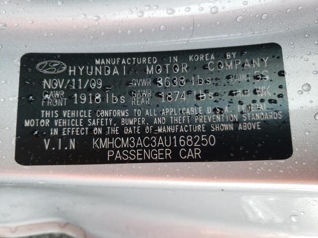 2010 HYUNDAI ACCENT GS KMHCM3AC3AU168250