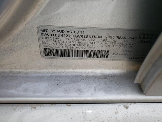 2012 AUDI A4 PRESTIG WAUKFAFLXCN007492