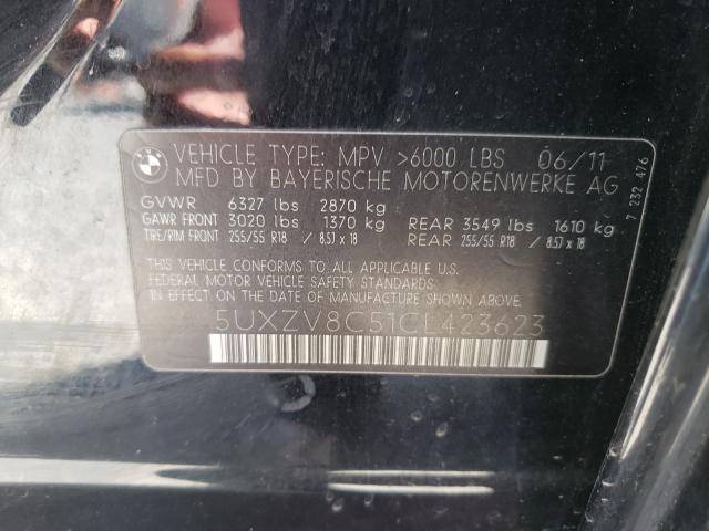 2012 BMW X5 XDRIVE5 5UXZV8C51CL423623