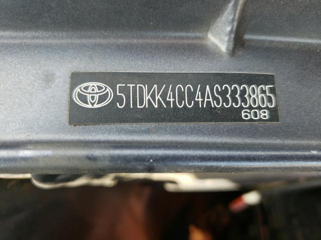 2010 TOYOTA SIENNA CE 5TDKK4CC4AS333865