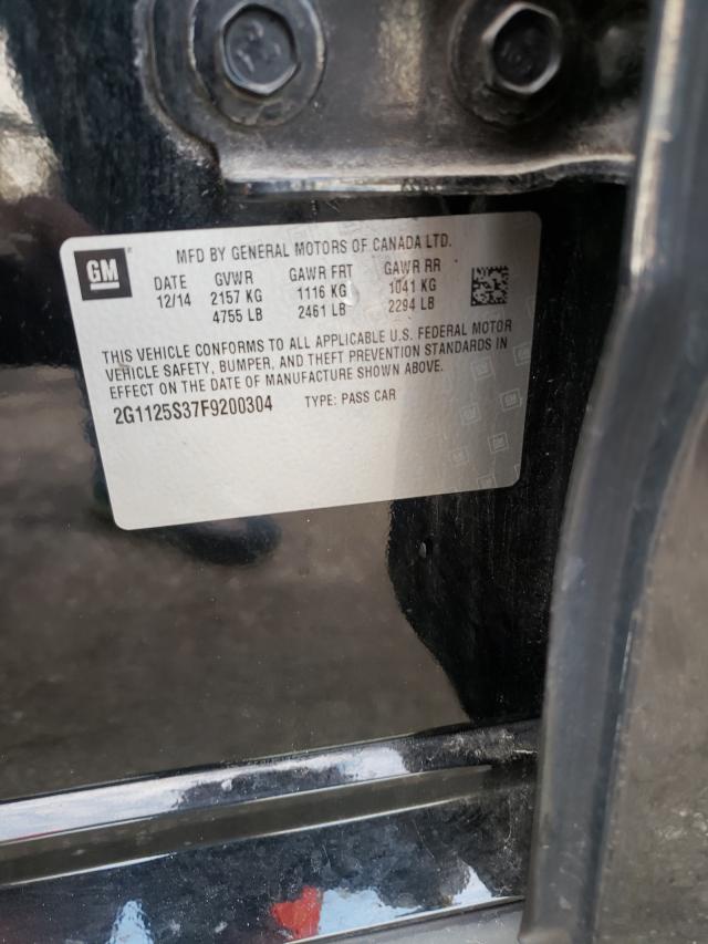 2G1125S37F9200304 Chevrolet Impala Lt 2015. Фото: 9